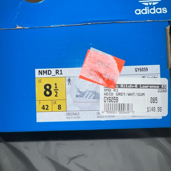 Adidas RMD 1 nwt grayand White Athletic Shoes - Picture 5 of 6